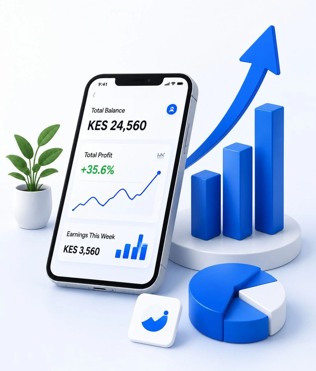Investment growth illustration